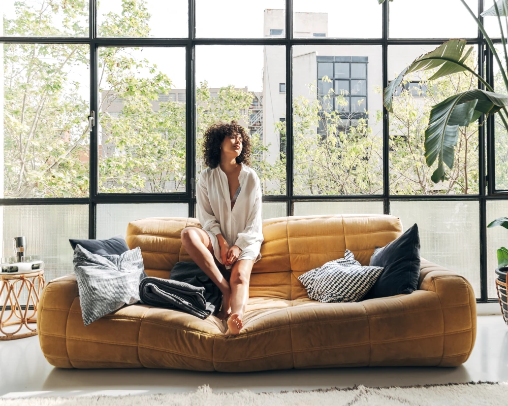 wood and rattan sideboard
